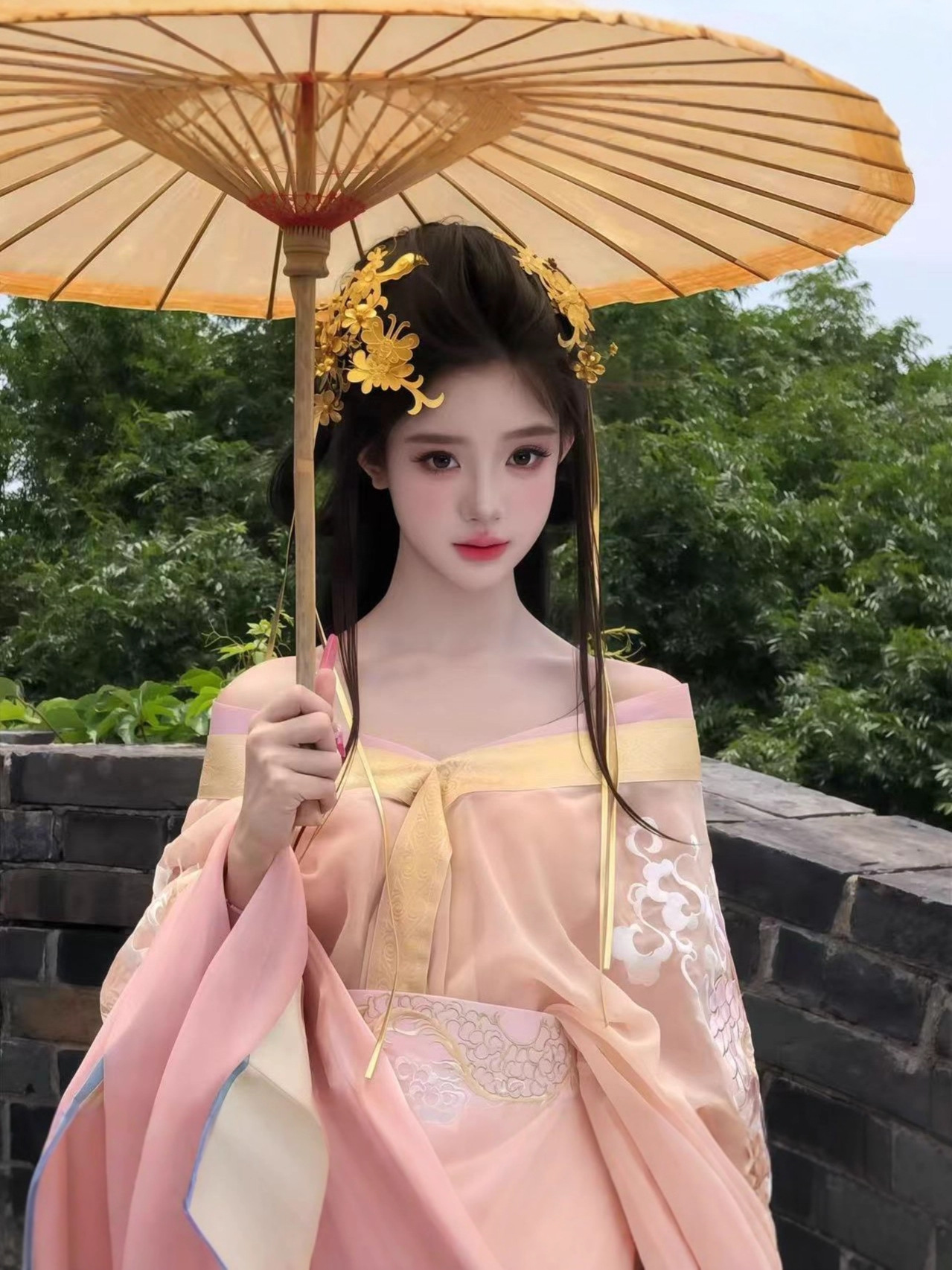Formal embroidered Hanfu set