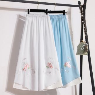 Neo-Chinese Wide Leg Pants