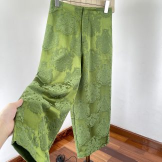 Neo-Chinese Jacquard Wide Leg Pants 2