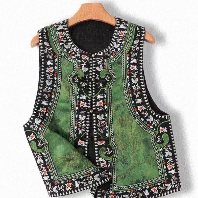 Chinese Knot Buttons Embroidered Chinese Style Top Blouse for Women product photo - Zhongguo Hanfu