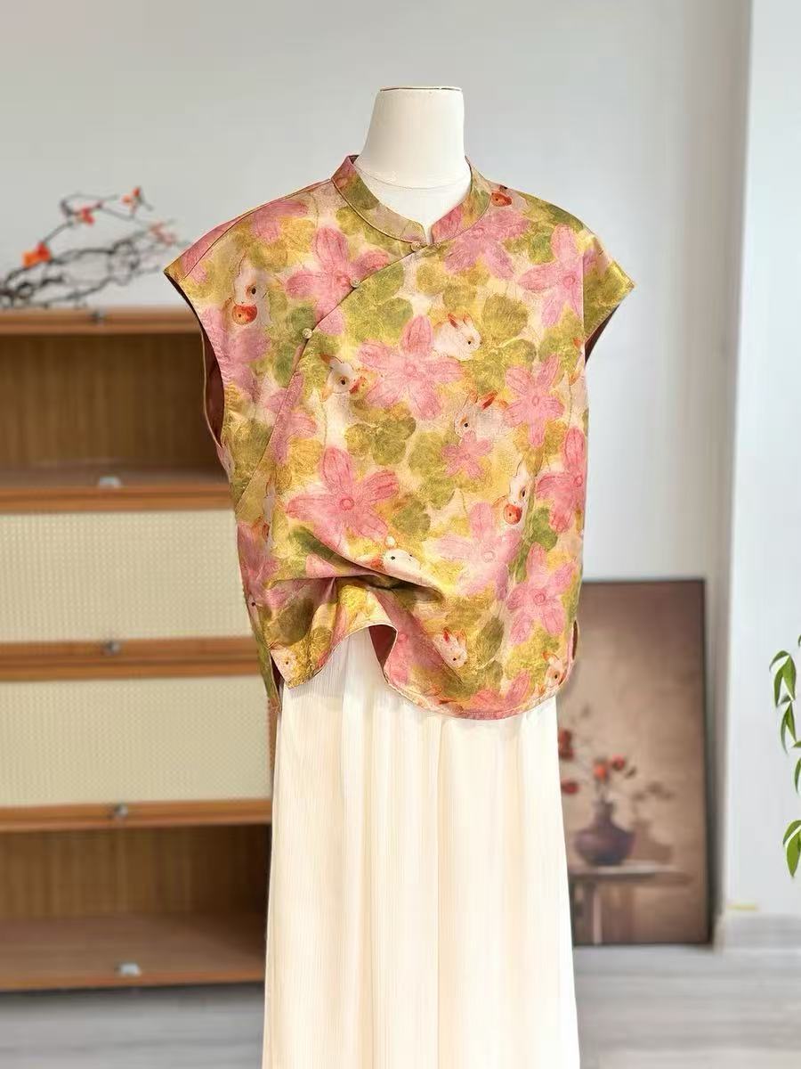 Neo Chinese Jacquard Chinese Style Top Blouse for Women product photo - Zhongguo Hanfu