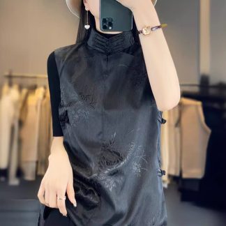 Neo-Chinese Chinese Knot Buttons Jacquard Chinese Style Top 5