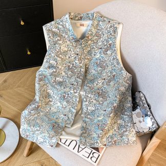 Neo-Chinese Chinese Knot Buttons Jacquard Chinese Style Top 7
