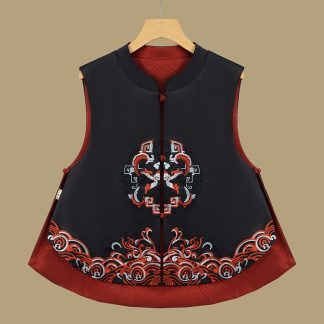 Neo-Chinese Chinese Knot Buttons Embroidered Chinese Style Top 4