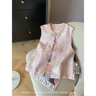 Neo-Chinese Chinese Knot Buttons Jacquard Chinese Style Top 11
