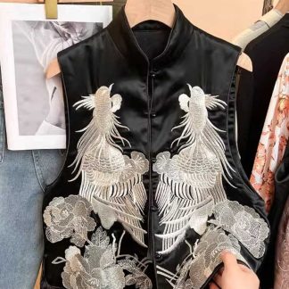 Neo-Chinese Chinese Knot Buttons Embroidered Chinese Style Top 7