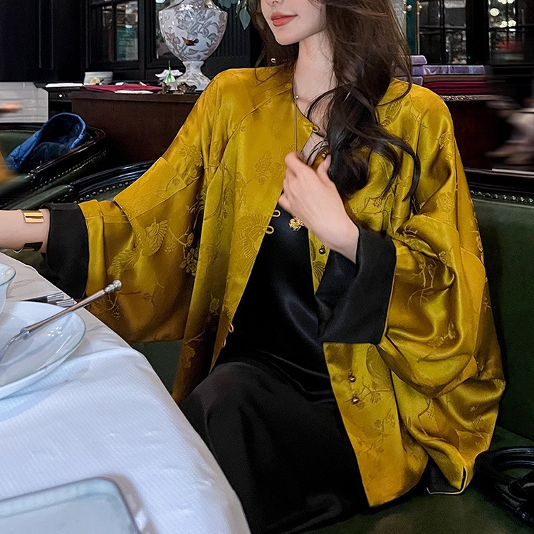 Neo Chinese Jacquard Chinese Style Top Blouse for Women product photo - Zhongguo Hanfu