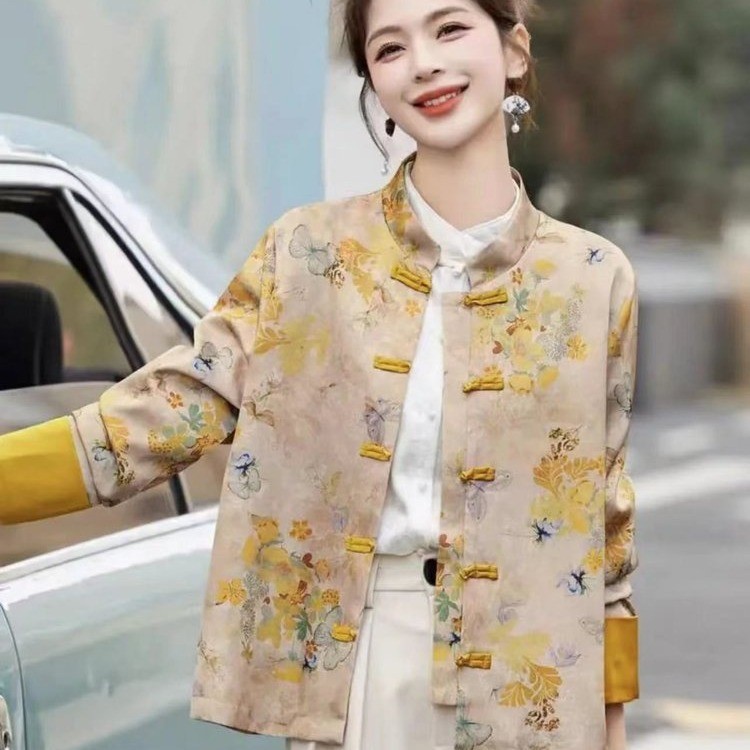 Neo Chinese Knot Buttons Chinese Style Top Blouse for Women product photo - Zhongguo Hanfu