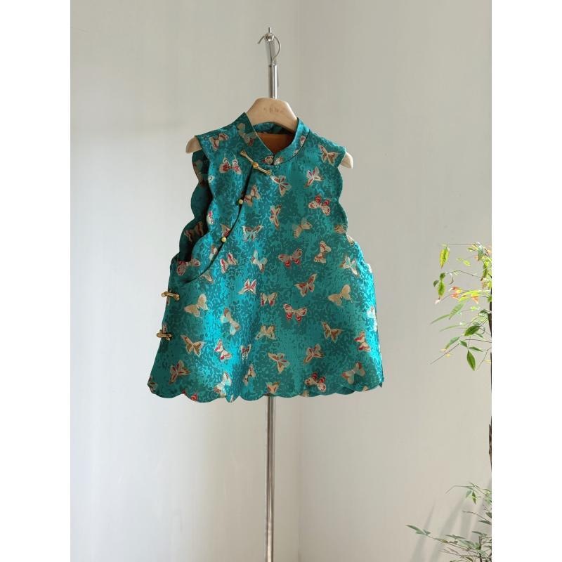 Neo Chinese Knot Buttons Jacquard Chinese Style Top Blouse for Women product photo - Zhongguo Hanfu