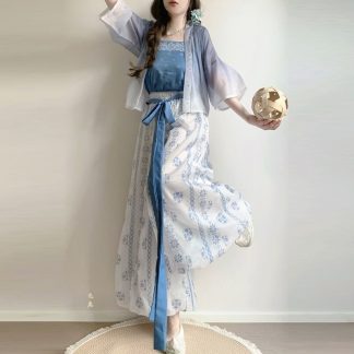 Neo-Chinese Wide Leg Pants 2