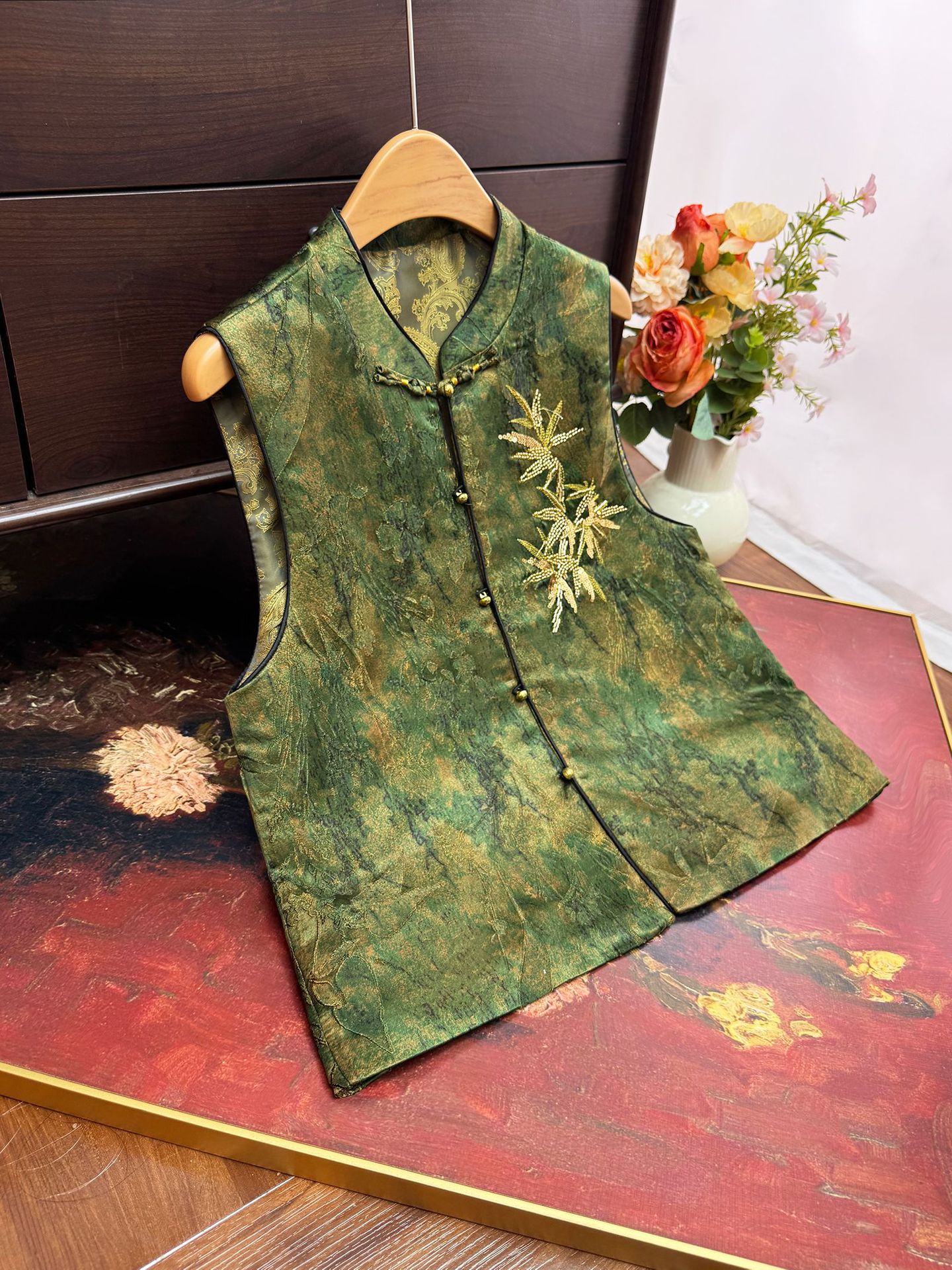 Neo Chinese Jacquard Tang Suit Jacket for Women product photo - Zhongguo Hanfu