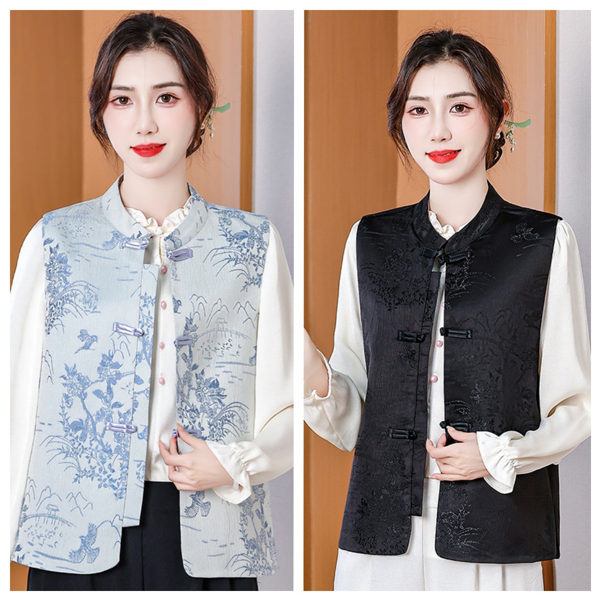 Neo Chinese Jacquard Tang Suit Jacket for Women product photo - Zhongguo Hanfu