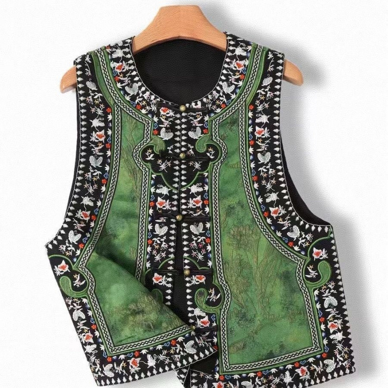 Chinese Knot Buttons Embroidered Chinese Style Top Blouse for Women product photo - Zhongguo Hanfu