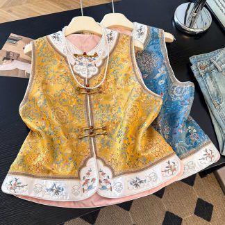 Neo Chinese Knot Button Embroidered Tang Suit Jacket for Women alternate product photo