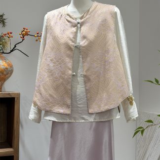 Neo Chinese Knot Button Jacquard Tang Suit Jacket for Women alternate product photo