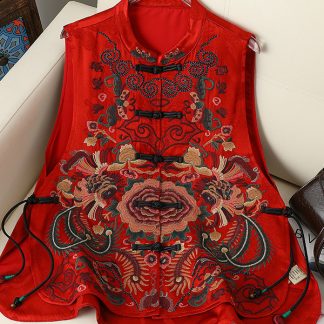 Neo Chinese Knot Button Embroidered Tang Suit Jacket for Women - Style 2 alternate product photo