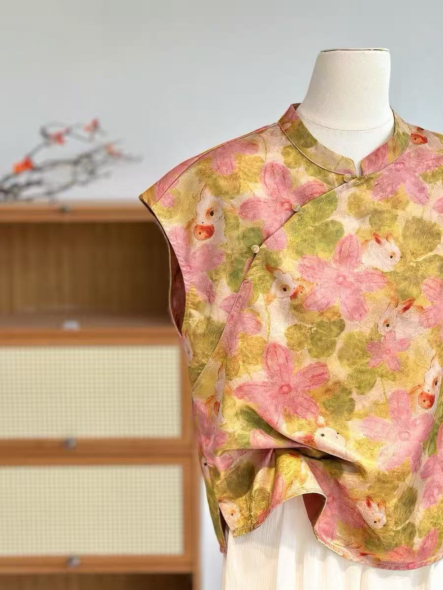 Neo Chinese Jacquard Chinese Style Top Blouse for Women product photo - Zhongguo Hanfu