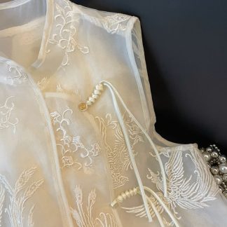 Neo Chinese Embroidered Chinese Style Blouse for Women - Style 4 alternate product photo