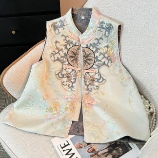 Neo Chinese Embroidered Chinese Style Blouse for Women - Style 5 alternate product photo