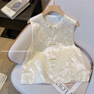 Neo Chinese Embroidered Chinese Style Blouse for Women - Style 6 alternate product photo