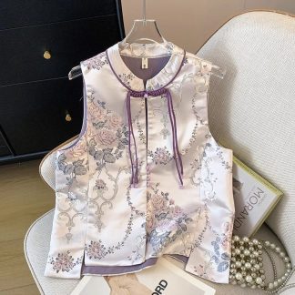 Neo Chinese Embroidered Chinese Style Blouse for Women - Style 7 alternate product photo