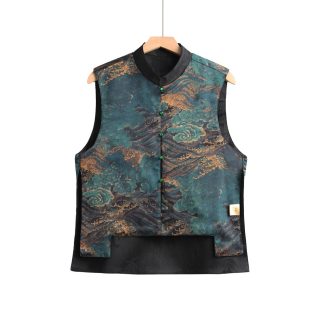 Neo Chinese Jacquard Chinese Style Blouse for Women - Style 9 alternate product photo