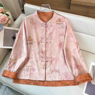 Neo Chinese Knot Button Chinese Style Blouse for Women - Style 9 alternate product photo