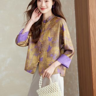 Neo Chinese Knot Button Chinese Style Blouse for Women - Style 11 alternate product photo
