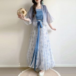 Neo Chinese Wide Leg Pants for Women - Style 2 alternate product photo