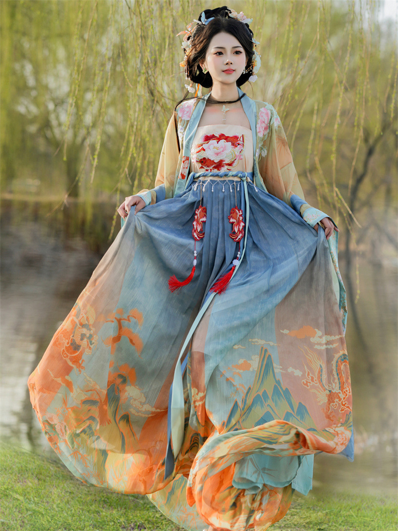 Neo Chinese Embroidered Chinese Style Skirt for Women product photo - Zhongguo Hanfu