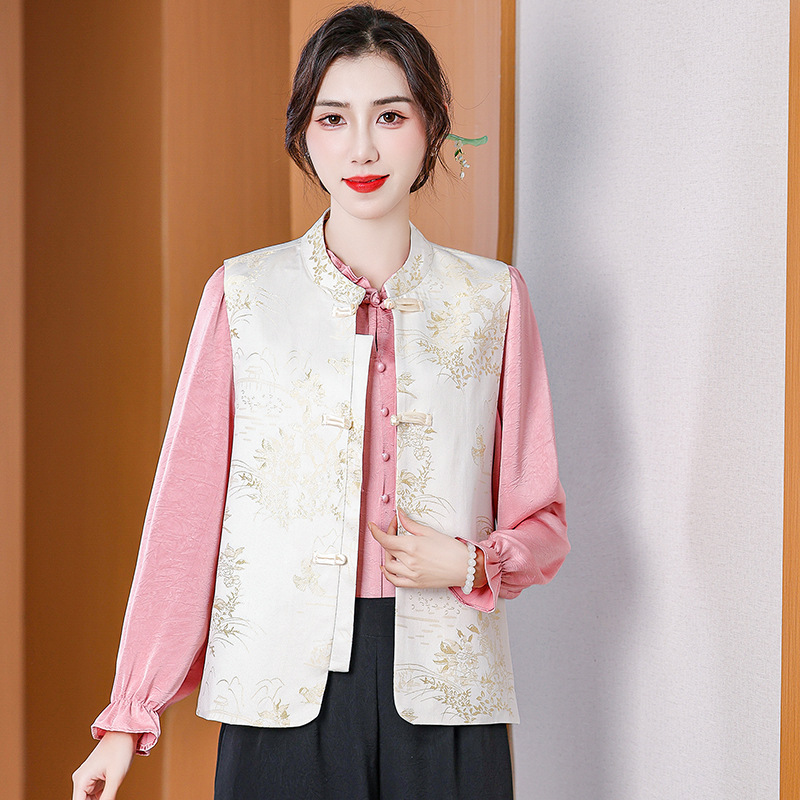 Neo Chinese Jacquard Tang Suit Jacket for Women product photo - Zhongguo Hanfu