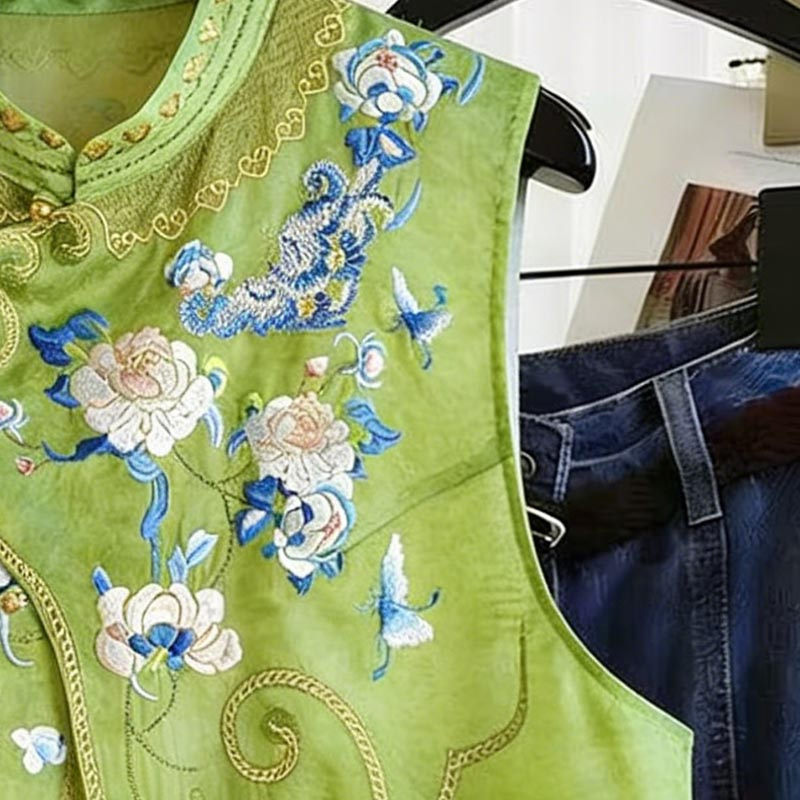 Neo Chinese Embroidered Chinese Style Top Blouse for Women product photo - Zhongguo Hanfu