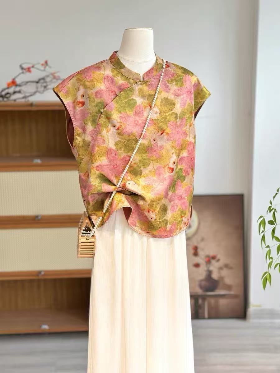 Neo Chinese Jacquard Chinese Style Top Blouse for Women product photo - Zhongguo Hanfu