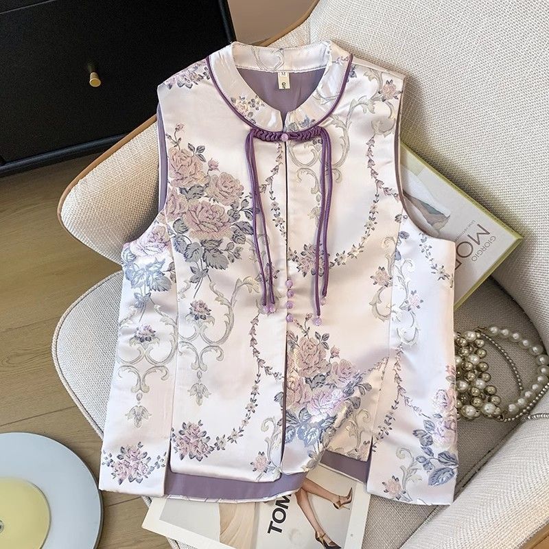 Neo Chinese Embroidered Chinese Style Top Blouse for Women product photo - Zhongguo Hanfu