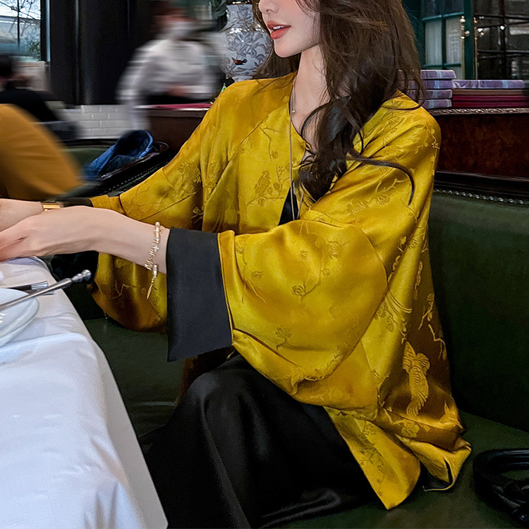 Neo Chinese Jacquard Chinese Style Top Blouse for Women product photo - Zhongguo Hanfu
