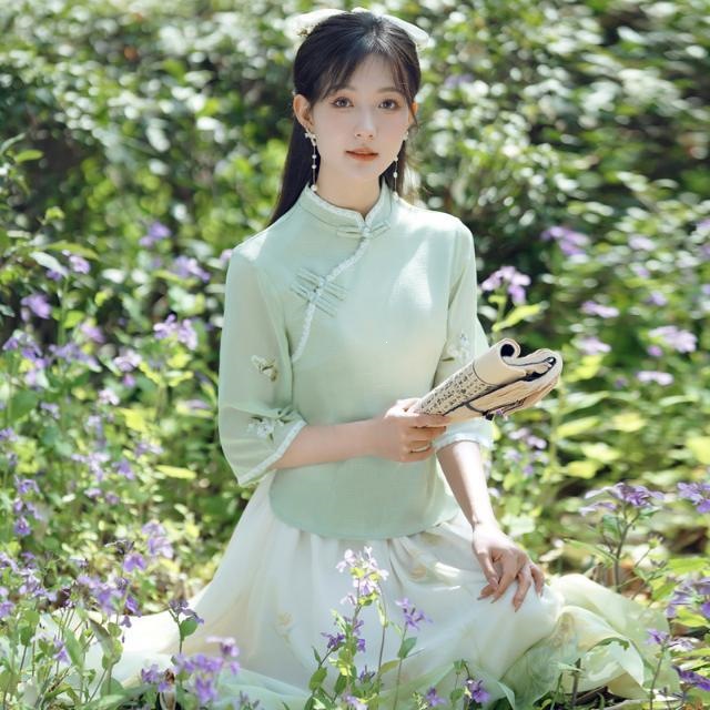Neo Chinese Style Top Blouse for Women product photo - Zhongguo Hanfu