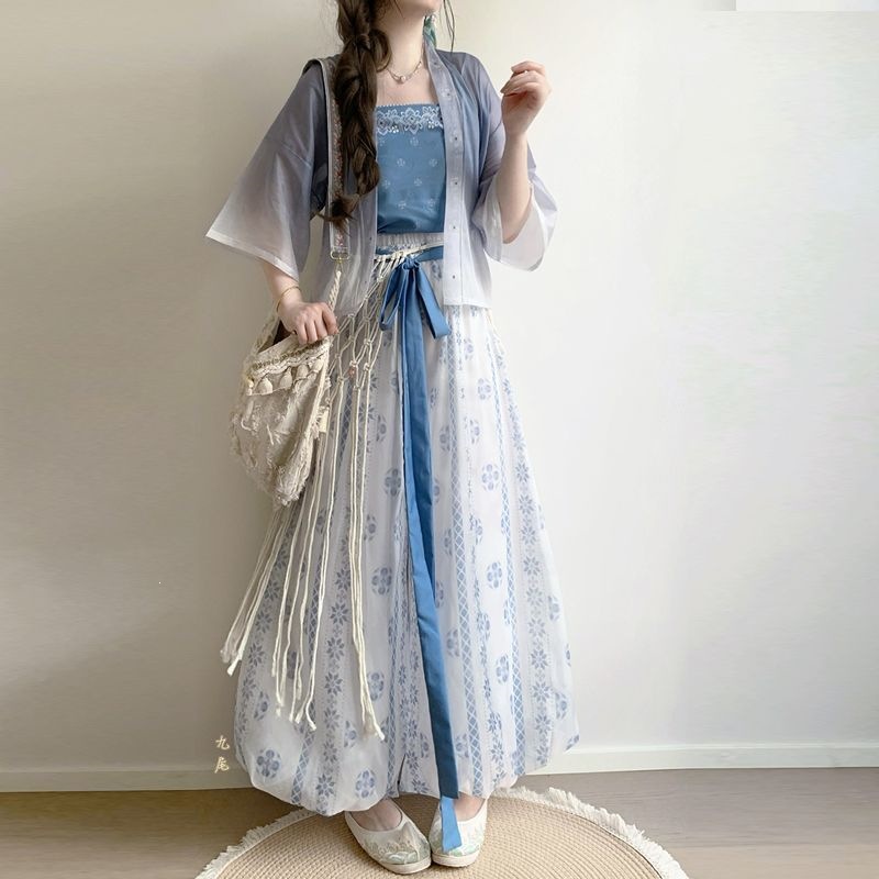 Neo Chinese Wide Leg Pants for Women product photo - Zhongguo Hanfu