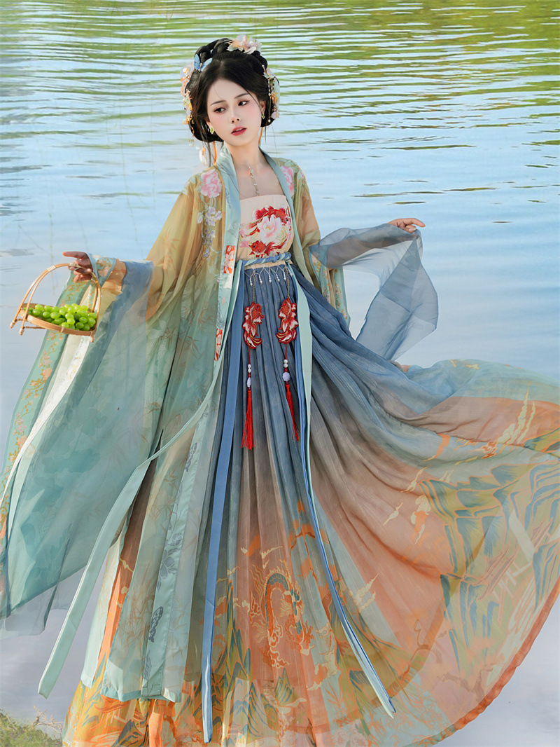 Neo Chinese Embroidered Chinese Style Skirt for Women product photo - Zhongguo Hanfu