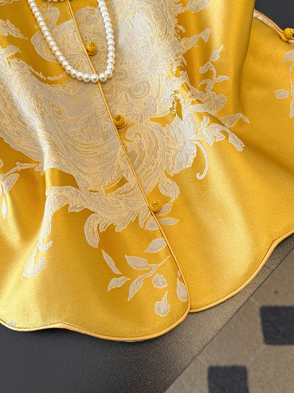 Neo Chinese Jacquard Chinese Style Top Blouse for Women product photo - Zhongguo Hanfu