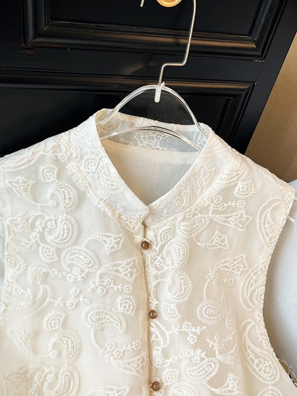 Neo Chinese Knot Buttons Chinese Style Top Blouse for Women product photo - Zhongguo Hanfu