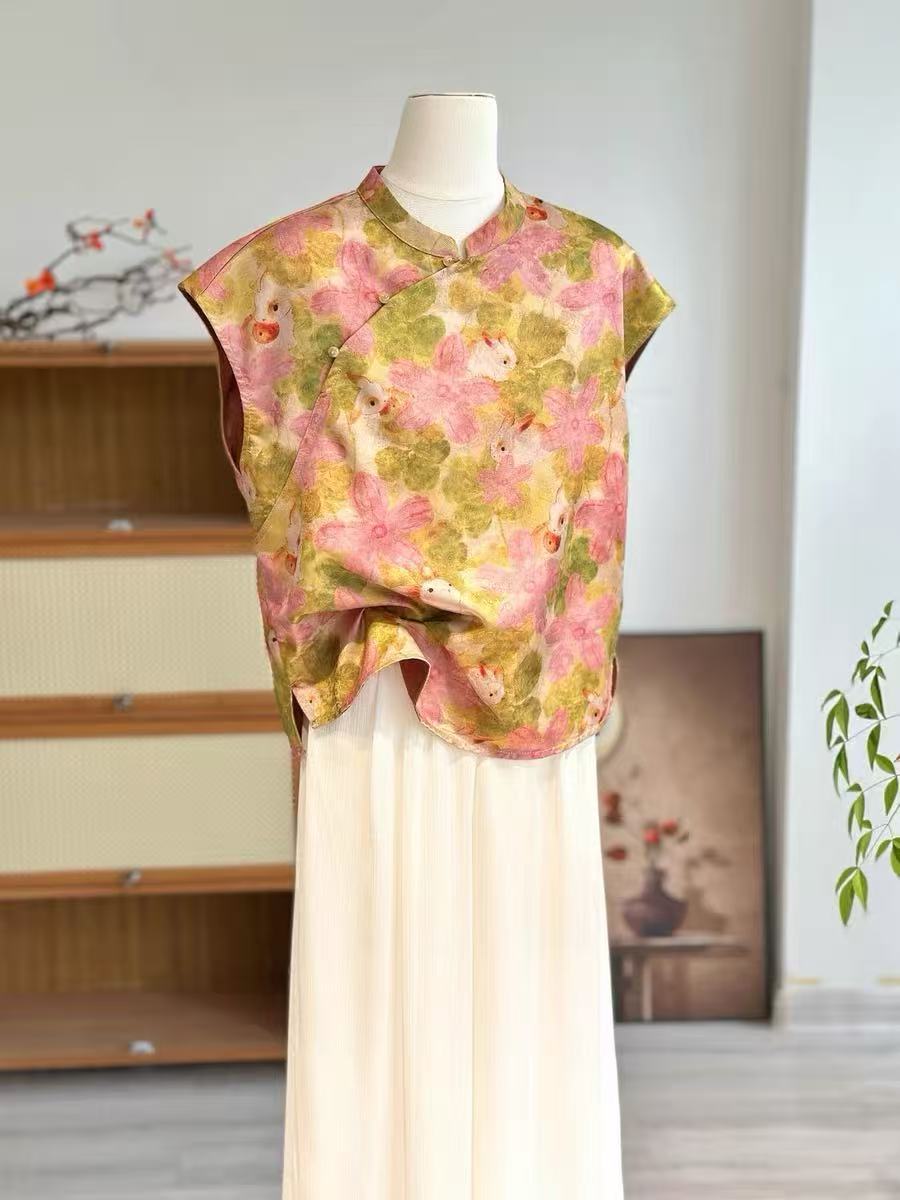 Neo Chinese Jacquard Chinese Style Top Blouse for Women product photo - Zhongguo Hanfu