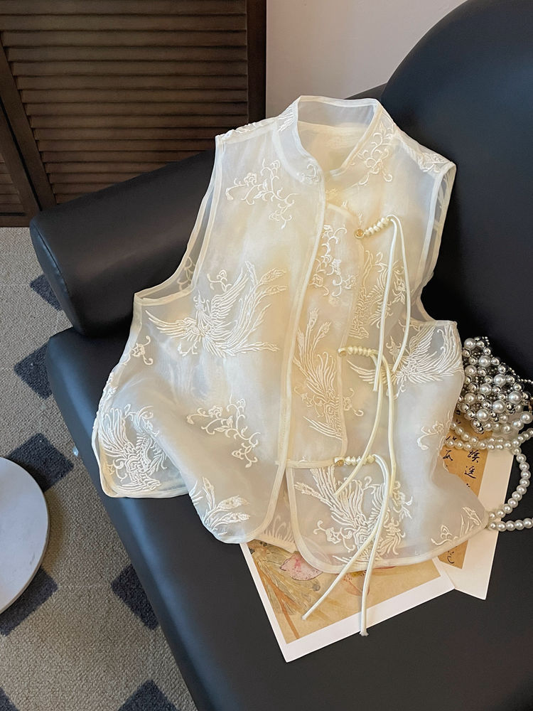 Neo Chinese Embroidered Chinese Style Top Blouse for Women product photo - Zhongguo Hanfu