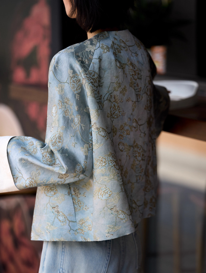 Neo Chinese Jacquard Chinese Style Top Blouse for Women product photo - Zhongguo Hanfu
