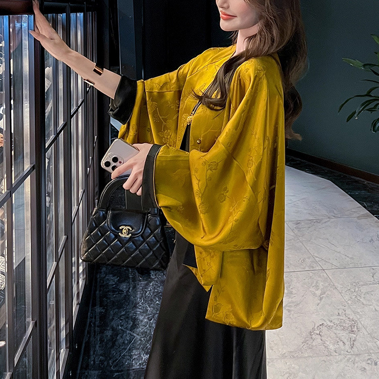 Neo Chinese Jacquard Chinese Style Top Blouse for Women product photo - Zhongguo Hanfu