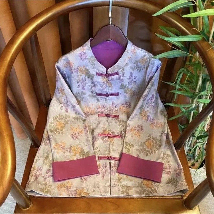 Neo Chinese Knot Buttons Chinese Style Top Blouse for Women product photo - Zhongguo Hanfu