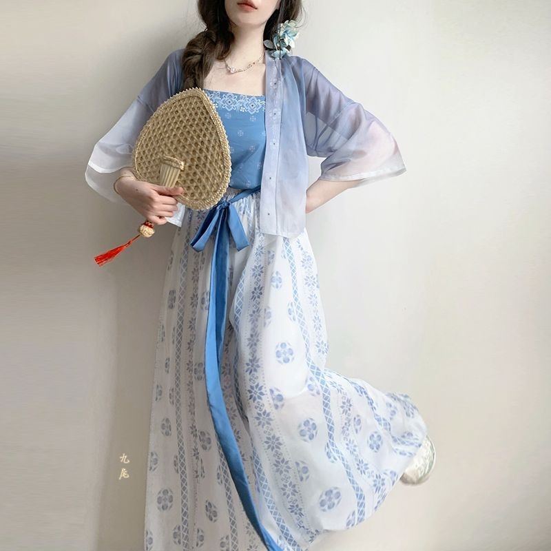 Neo Chinese Wide Leg Pants for Women product photo - Zhongguo Hanfu