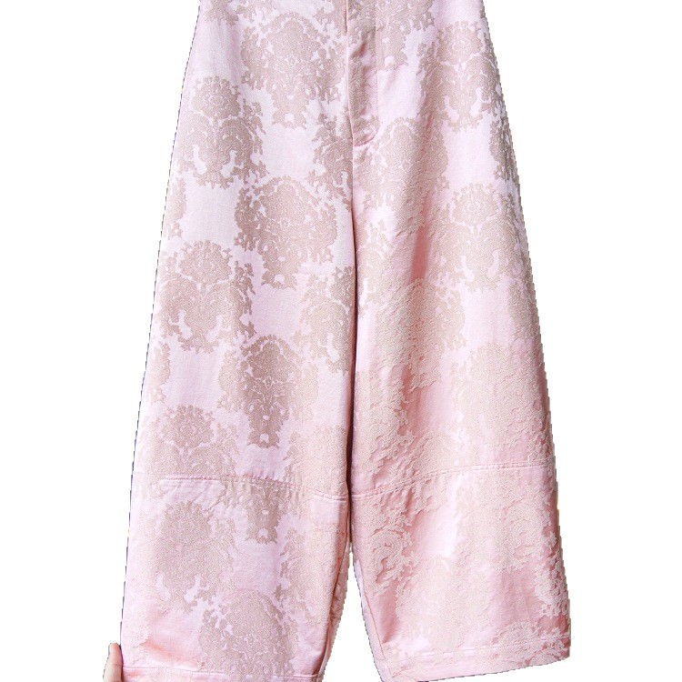 Neo Chinese Jacquard Wide Leg Pants for Women product photo - Zhongguo Hanfu