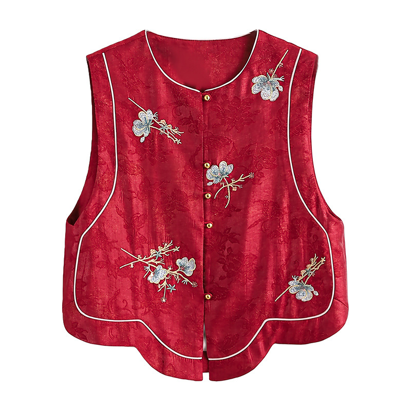 Neo Chinese Jacquard Embroidered Chinese Style Top Blouse for Women product photo - Zhongguo Hanfu