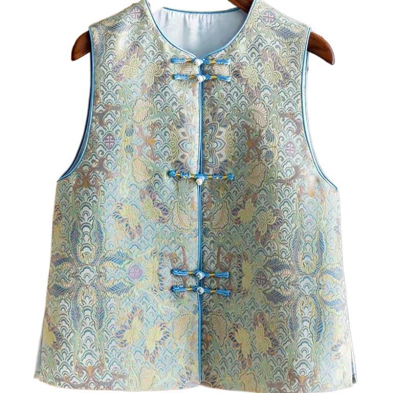 Neo Chinese Jacquard Chinese Style Top Blouse for Women product photo - Zhongguo Hanfu