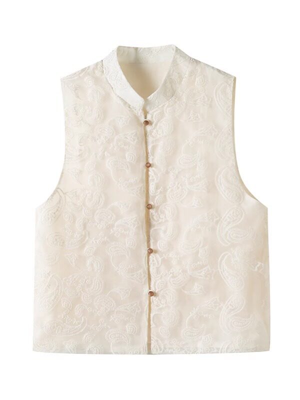 Neo Chinese Knot Buttons Chinese Style Top Blouse for Women product photo - Zhongguo Hanfu